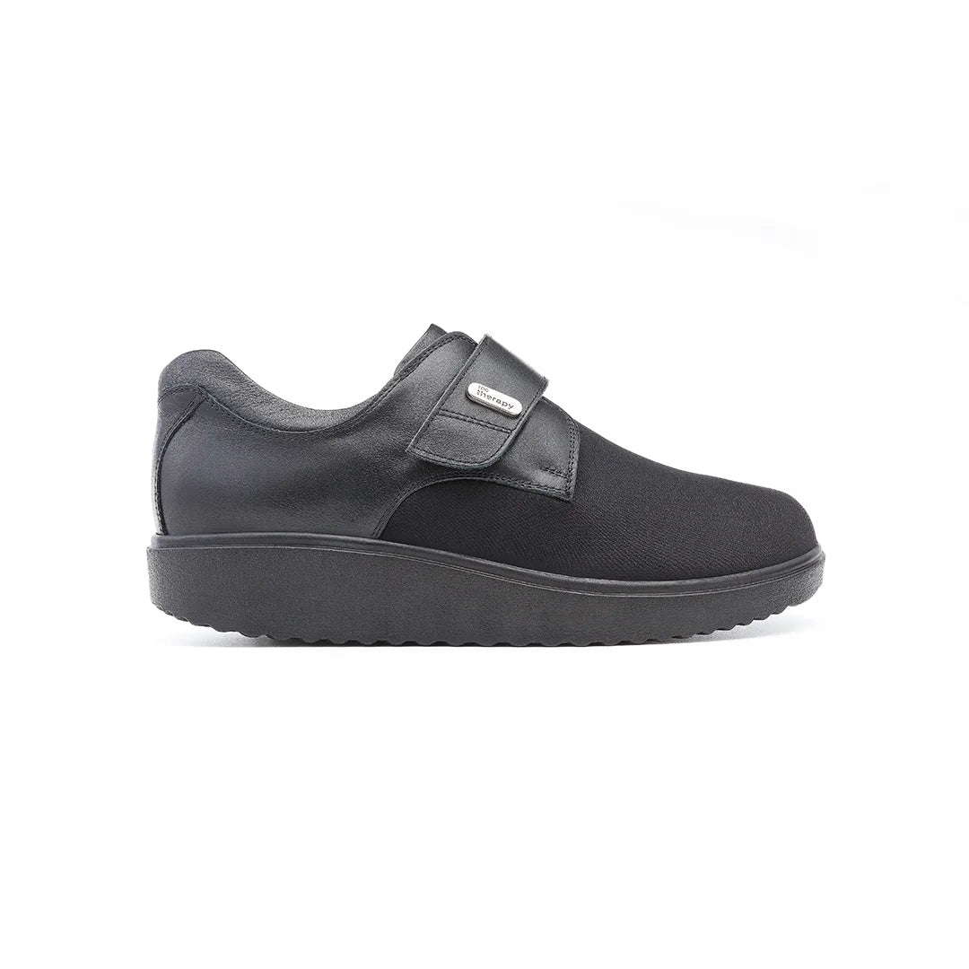 Wider fitting women's stretchy shoes.