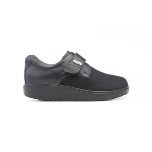 Wider fitting women's stretchy shoes.